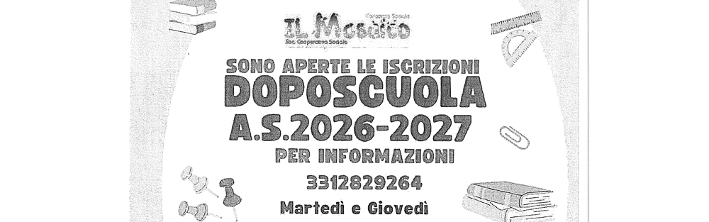 ISCRIZIONI DOPOSCUOLA A.S. 2026/2027